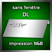 Enveloppe 22 x 11 cm - DL - sans fenêtre - Noir