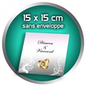 Faire-Part 15x15 - sans enveloppes - Curious Metallic 250 gr.